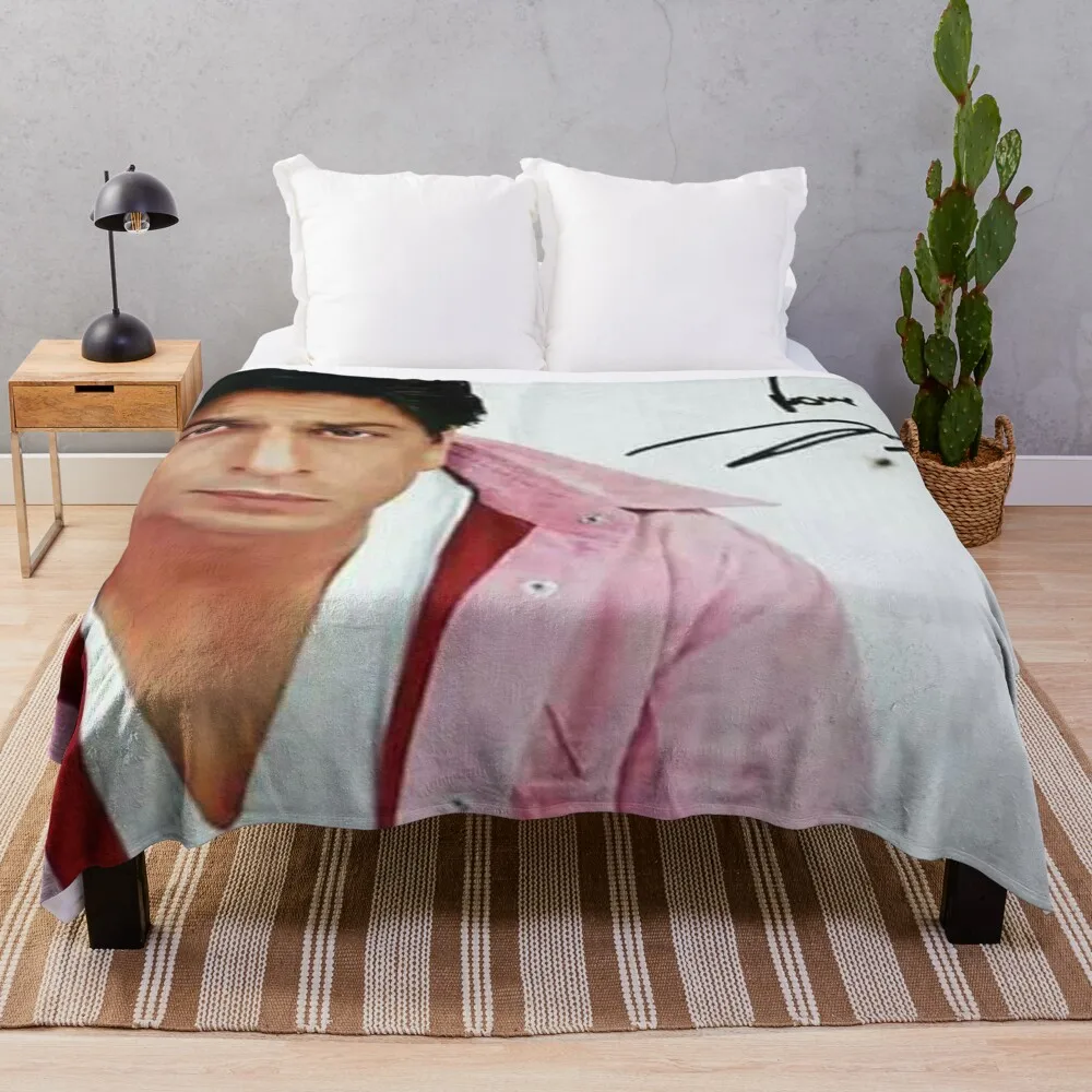 

shahrukh khan Throw Blanket Bed Fashionable Blanket Picnic Blanket Plaid