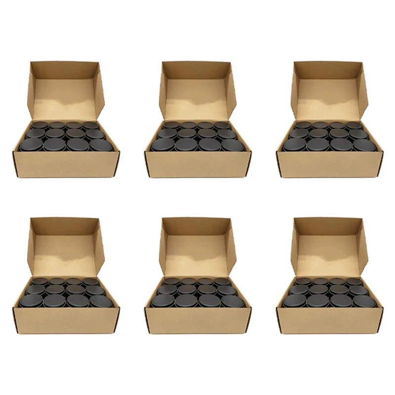 

Консервные банки для свечей, 144 шт., 4 унции, металлические контейнеры для свечей для изготовления свечей, декоративно-прикладного искусства, сухого хранения, черные