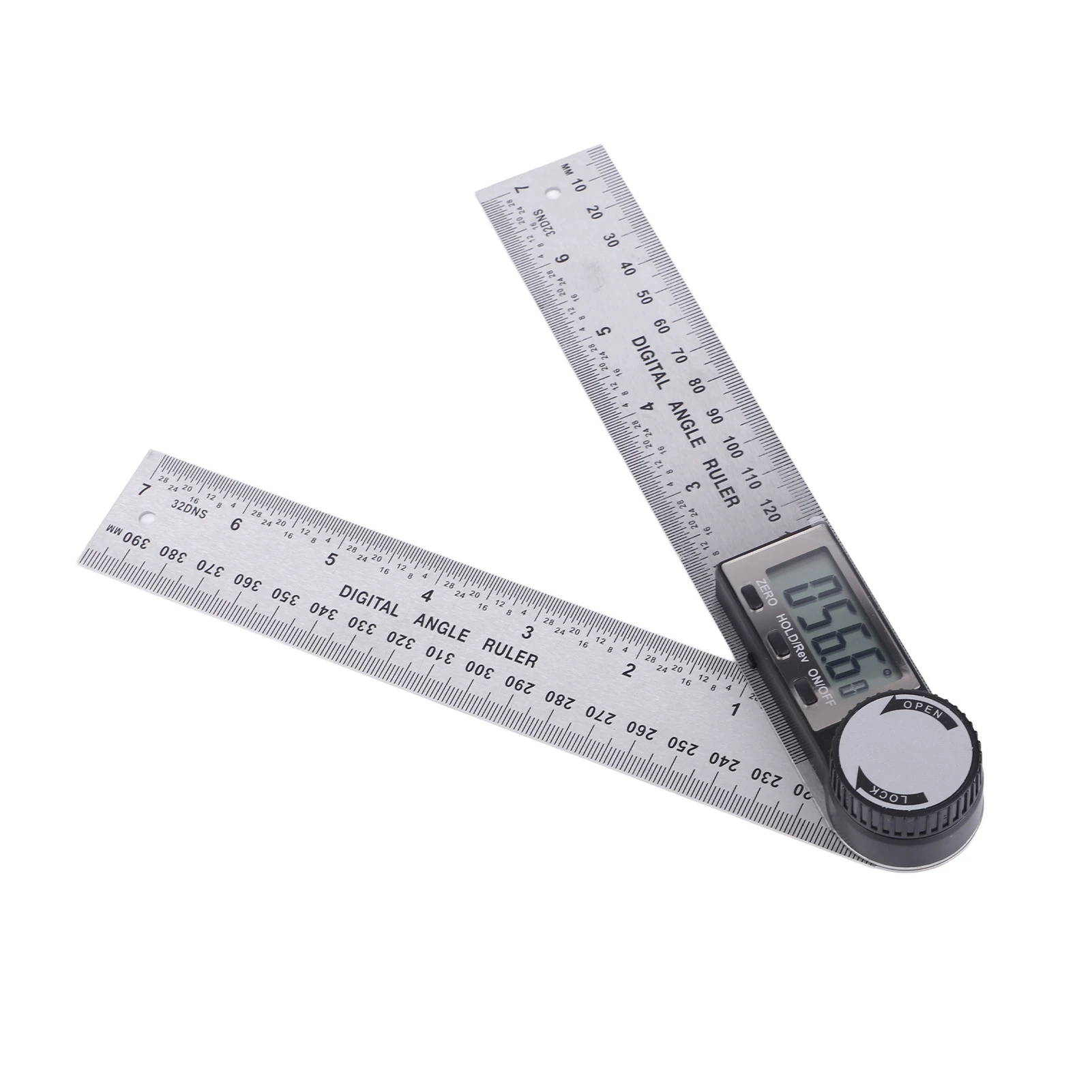 각도계 자 10?390mm 스테인레스 스틸 전자 각도기 디지털 각도계 각도 측정기 마이터 게이지 자