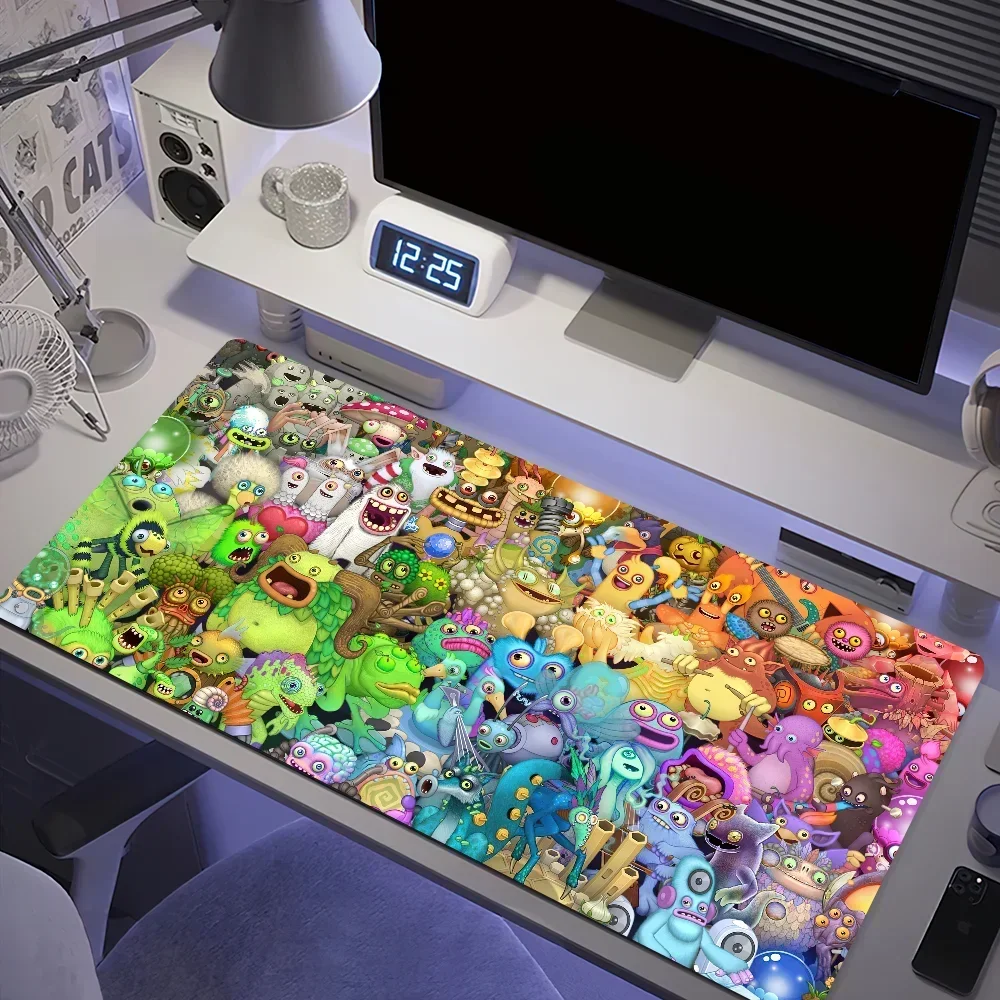 Game My Singing Monsters For PC Large MousePads Desk Gaming Mouse Pad Stitched Edges  Base Extended 4