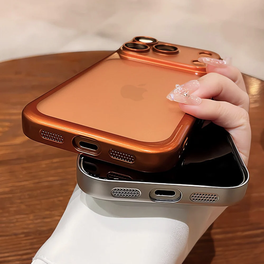 Soft Matte Translucent Silicone Case with Lens Film Protection