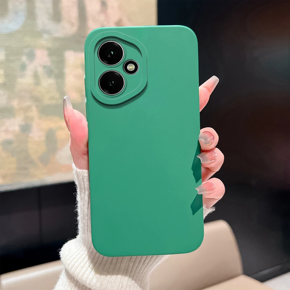Elegant Liquid Silicone Shockproof Cover - Ultrathin Solid Color Bumper Case