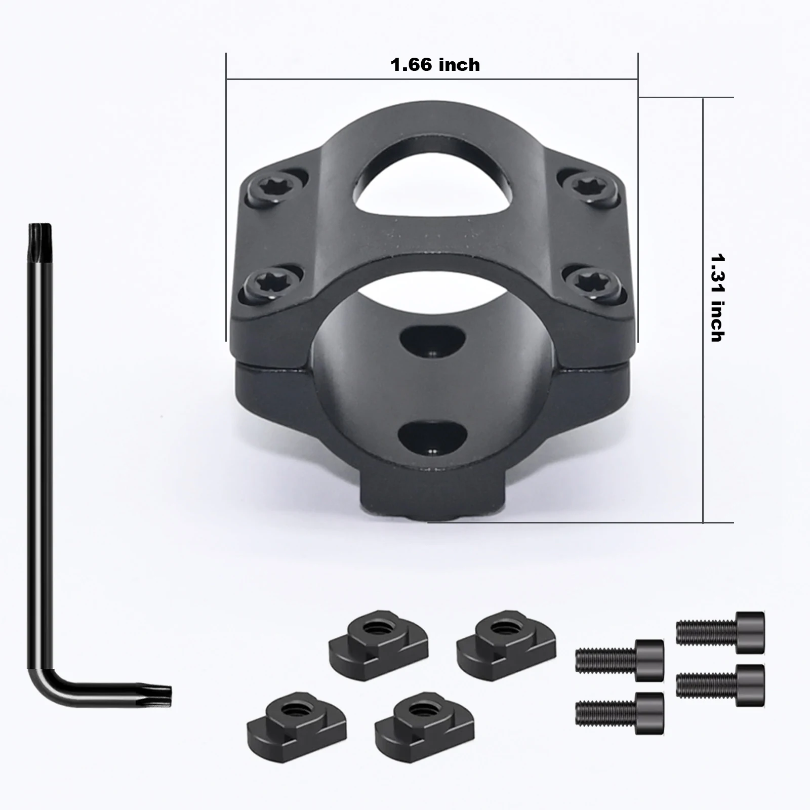Scope Optics Flashlight Laser Mount 25.4mm 1 inch Clamping Holder For Hunting Mlok Rail Systems scope mount