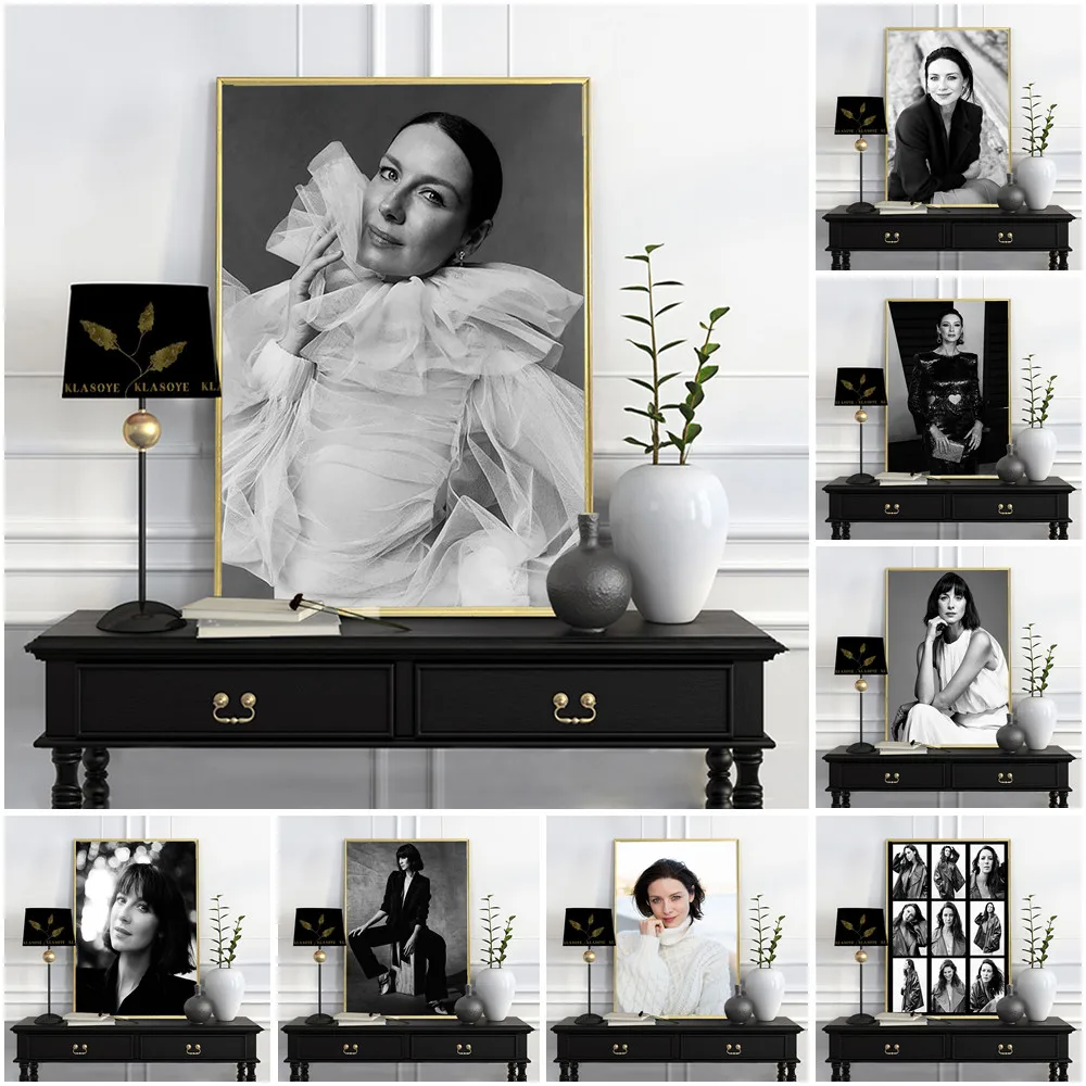 

Caitriona Balfe Art Print Star Poster Actress Photo Black White Wall Picture Canvas Painting Fashion Decor