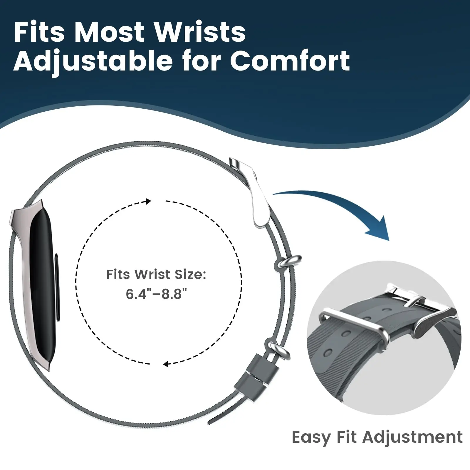 Waterproof Adjustable Silicone Sport Straps