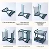1PC Kitchen storage rack, drying and washing utensils, drainage tableware storage box, double-layer tableware rack 6