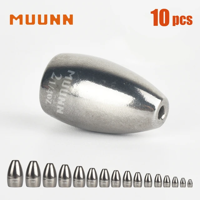 MUUNN Tungsten Bullet Sinkers Fishing Lure Weights 1.8g~56g,Flipping Weight  for Texas/Carolina Rig,Bass Salmon Fishing Softlure - AliExpress