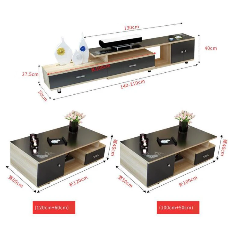 New Tempered Glass TV Table Simple Fashion TV Cabinet With Drawer