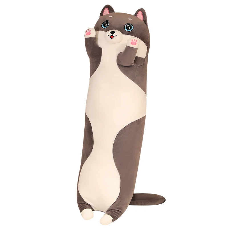 

Cuddly Husky Pillow Plush Toy Stuffed Soft Long Pillows Cute Home Decor Sleeping Cushion Birthday Gifts for Girls Children Gifts