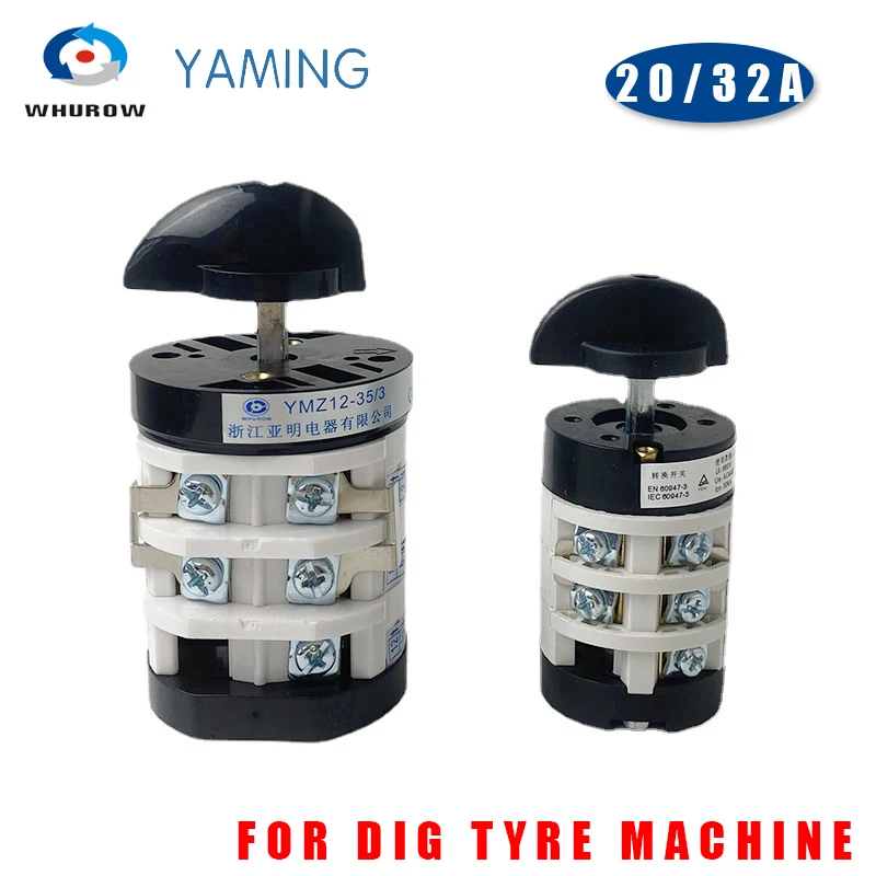 

Rotary Changeover Cam Switch For Dig Tire Changer Machine Tyre Handler 32A 690V 3 Poles 3 Positions YMZ12-35/3