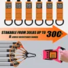 12pcs 300lbs Resistance Bands Fitness Elastic Sports Gym Kit 6 Bands Bodybuilding with Door Holder and Carrying Bag 4