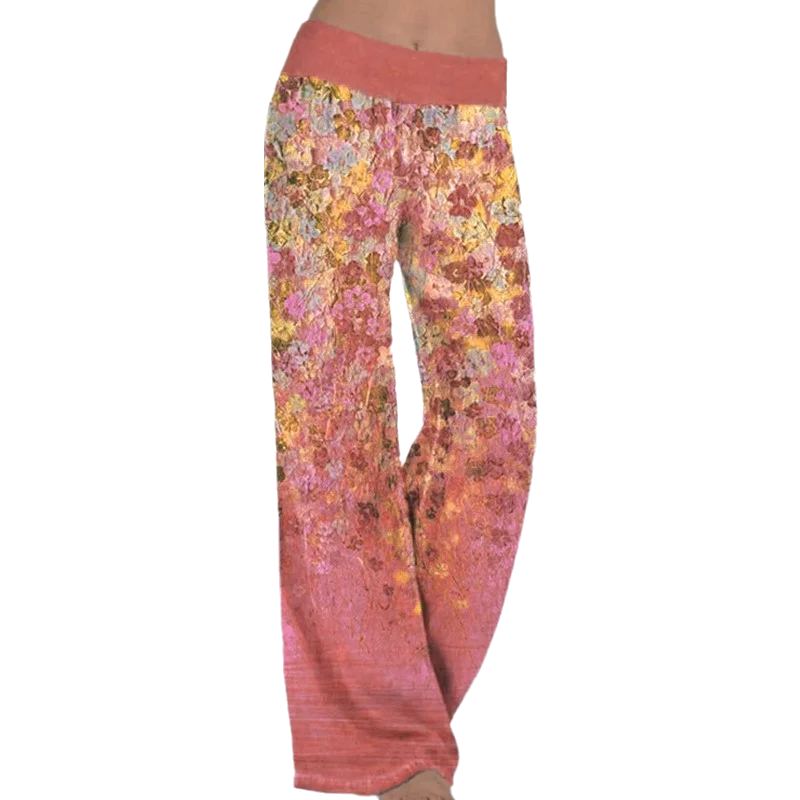 Women's Pajama Pants Flower Print Home Long Pant Soft Comfortable Big Sizes Sleepwear