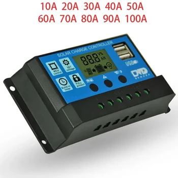 Regolatore di carica del pannello solare 12V 24V PWM MPPT 10A 20A 30A Regolatore di carica della batteria automobilistica Uscita USB 5V Max PV 50V DC