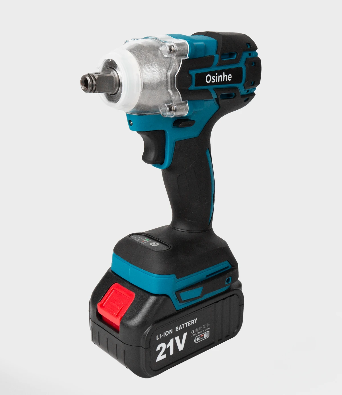 Impact wrench with 17mm socket attached