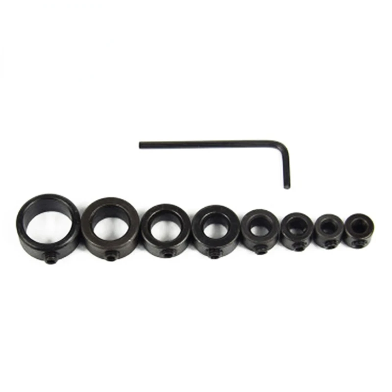 9PCS Drill Bit Depth Stopper Adjustable Positioner Drill Stop Collar