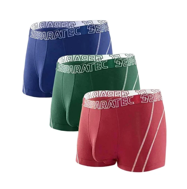 3 Pack Separatec Men Underwear Separate Pouch Boxer Briefs Men Bamboo Rayon  Soft Breathable Dual Pouch Trunks Boxer USA Size - AliExpress