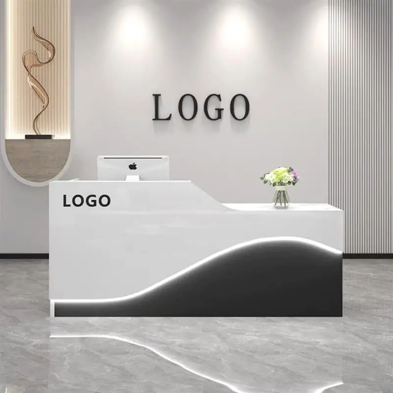 Grocery Conference Reception Desks Information Store Modern Reception Desks Console White Mostrador Beauty Salon Furniture grocery box latch glove box buckle beige car accessories for toyota glove box tool l r plastic car brand new none