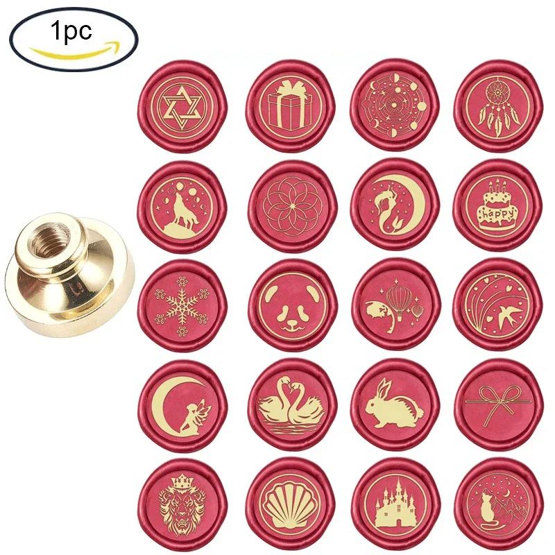 1 Pc Wax Seal Stamp 25mm Head Howling Wof Removable Sealing Brass Stamp Head For Creative Gift Envelopes Invitations Cards Decor