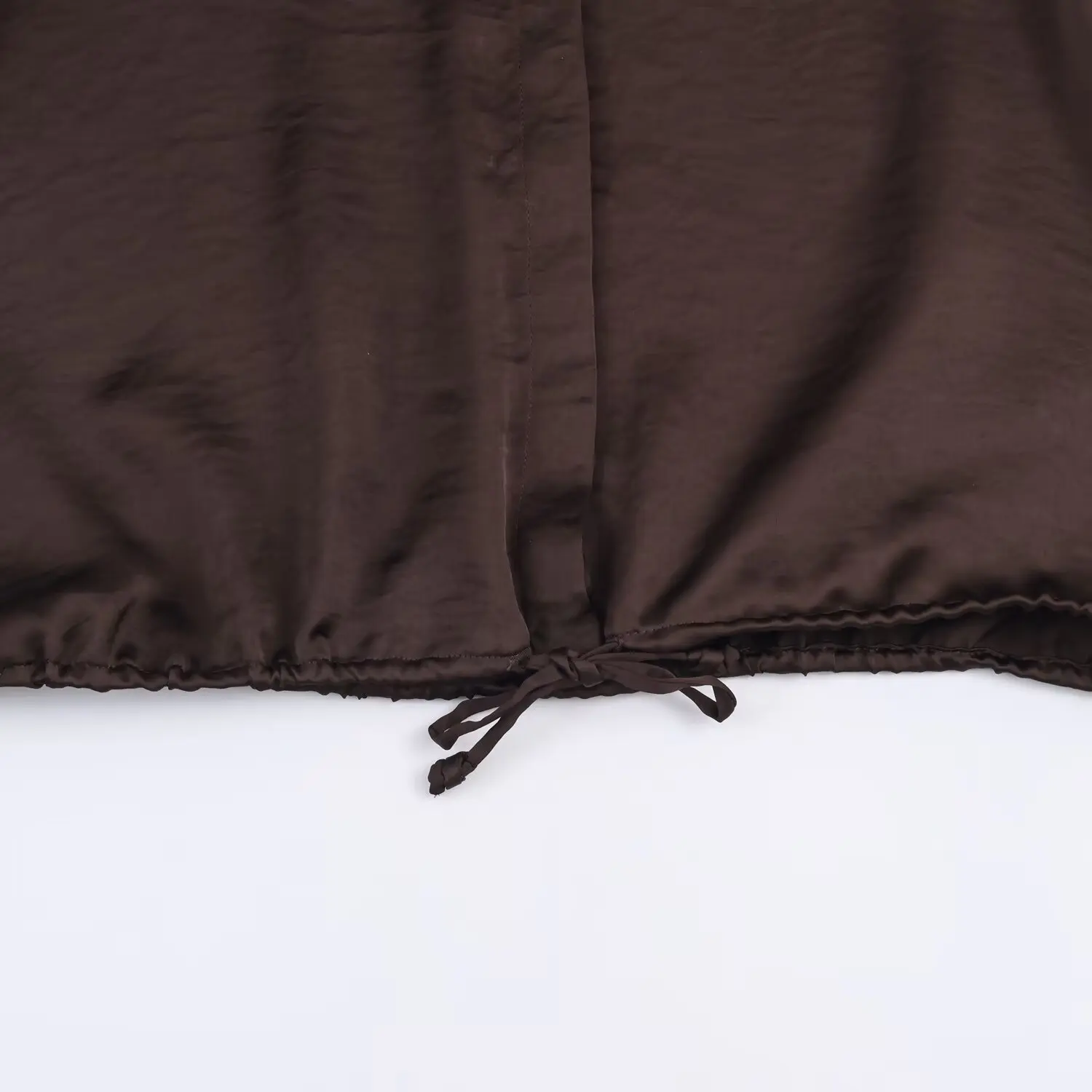 Women's Coffee Casual Fashion Shirt Female Solid Simple Loose Elegant Blouses Lady Single Breasted Satin Texture Ol Shirt Tops