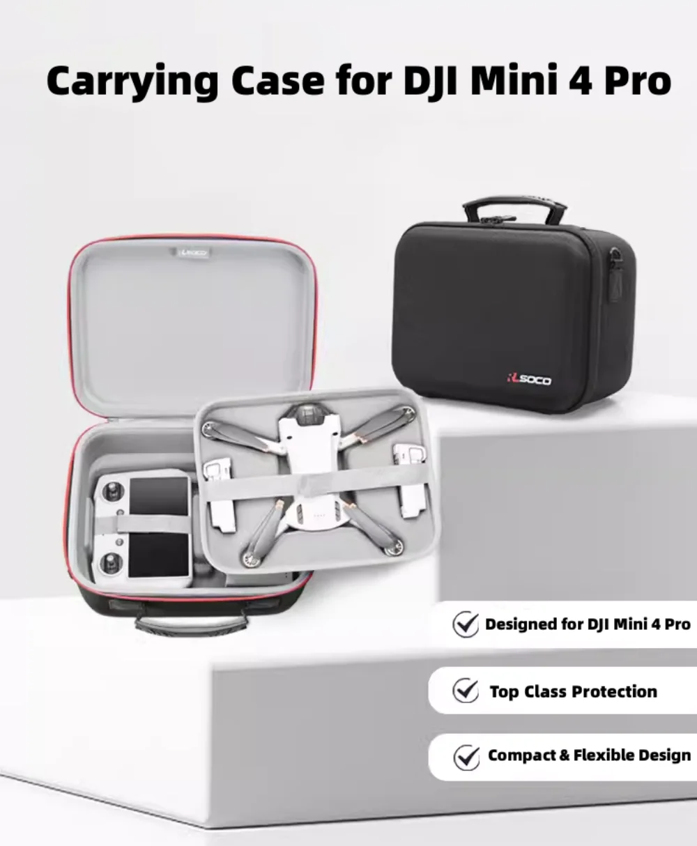 Carrying Case for DJI Mini 4 Pro, Fits Full DJI Mini 4 Pro Accessories: RC 2 Controller or RC-N2 Controller, Charging Hub