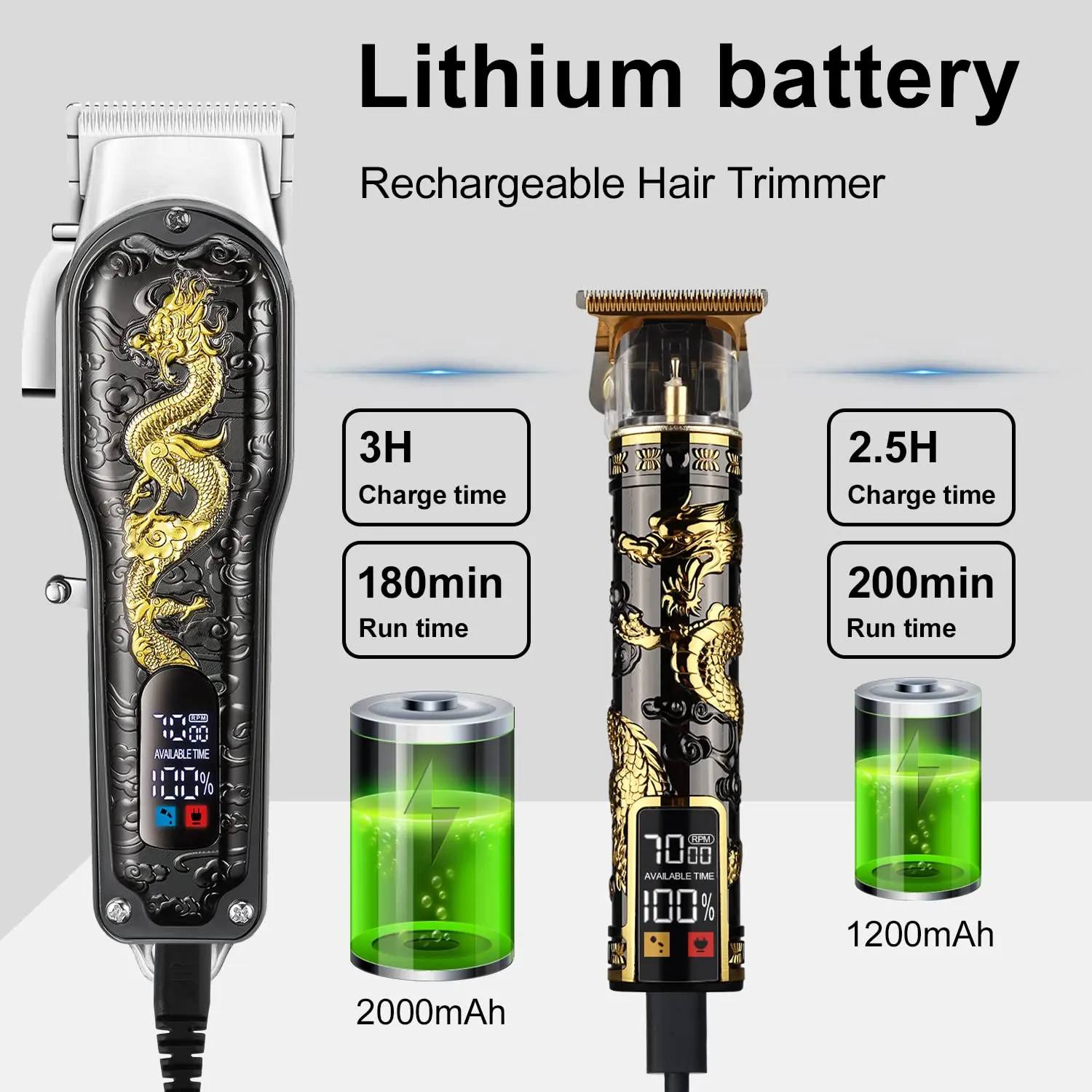 Hair Clipper Electric LCD Hair Trimmer Cordless Shaver Trimmer 0mm Men Barber Cutting Machine for Men Rechargeable USB hair clipper,electric shaver,electric clipper