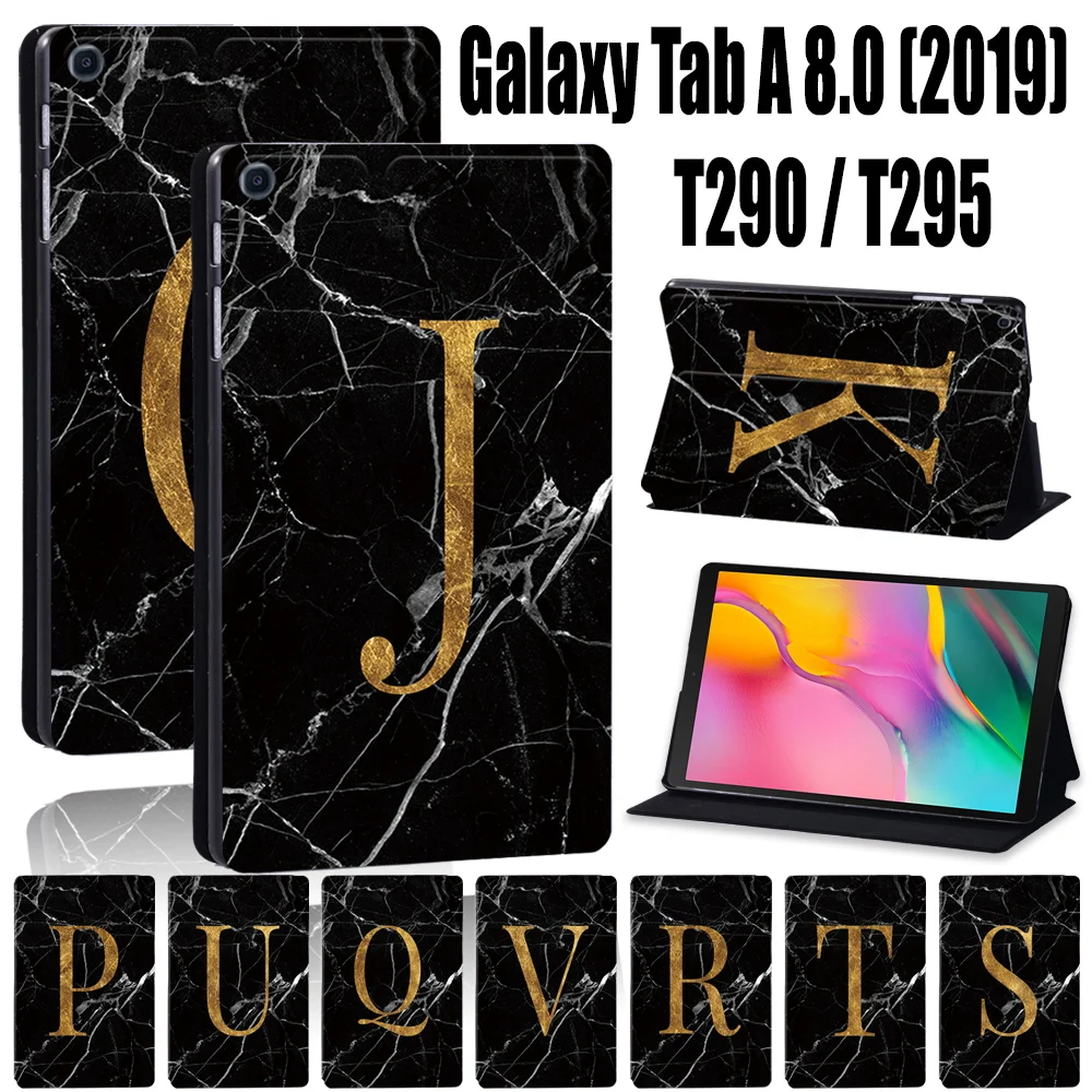 

Tablet Case for Samsung Galaxy Tab A T290/T295 (2019) 8.0 Inch PU Leather Letter Series Flip Stand Cover + Free Stylus