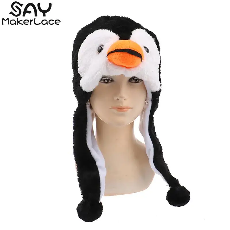 

1PCS Warmer Cartoon Animal Penguin Mascot Plush Warm Cap Hat Warmer Cartoon Animal Penguin Mascot Plush Warm Cap Hat