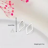 Geometric Square Detachable Triangles Stud Earrings 3