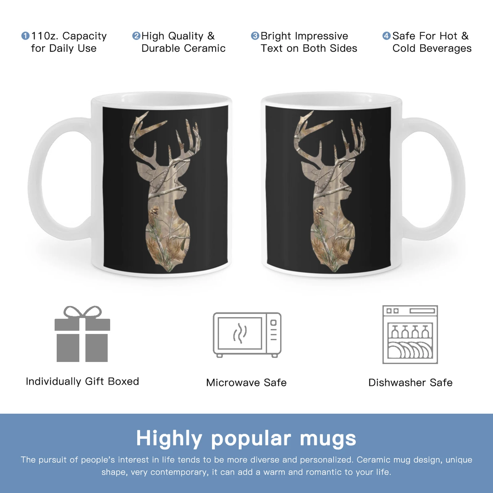 Realtree American Deer Buck Logo Hunting Camo Mug Coffee Mugs Tea Cups 11oz  Milk Cup Breakfast Cup Personalized Cup - AliExpress