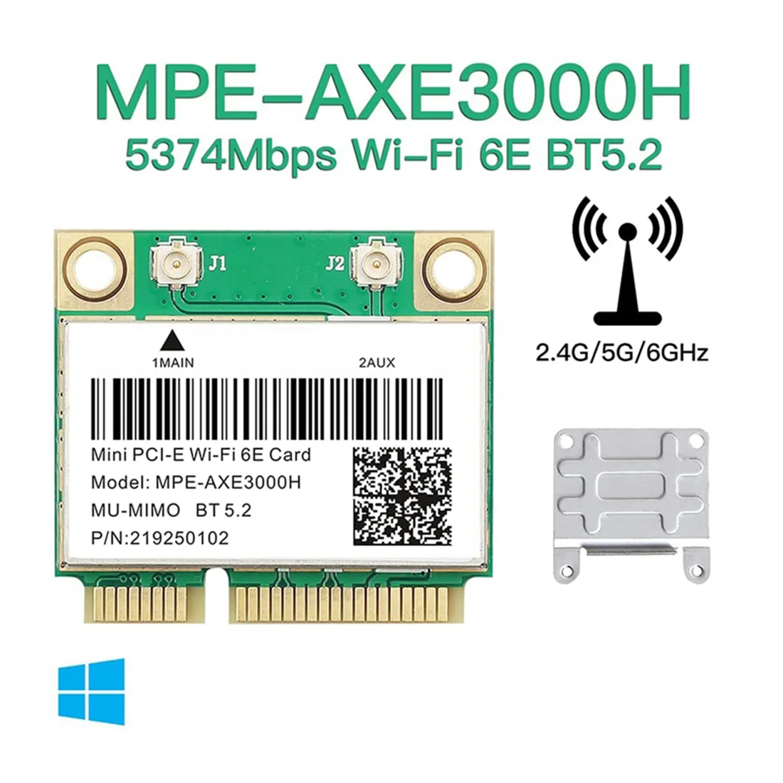 Wifi 6e 5374mbps Ax210 Mini Carte Wi-fi Pci-e Sans Fil Pour Bluetooth 5.2  802.11ax 2.4g/5g/6ghz Wlan Adaptateur De Carte Réseau Pour Win10 - Cartes  Réseau - AliExpress