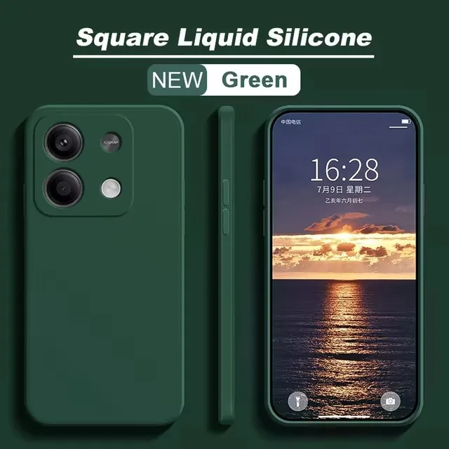 Elegant Liquid Silicone Full Cover Phone Case - Fashionable Protection