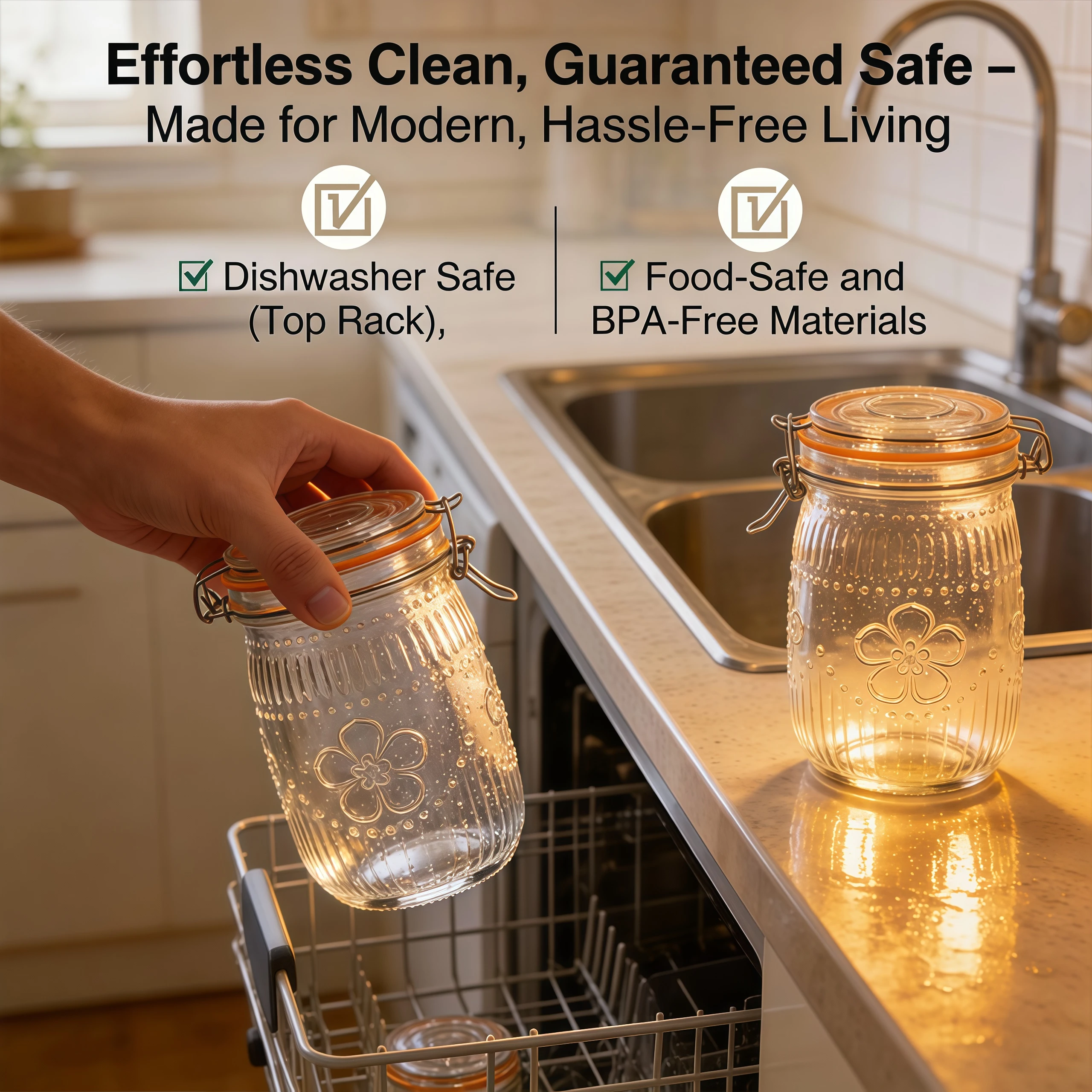 Wide Mouth Airtight Glass Canisters 2