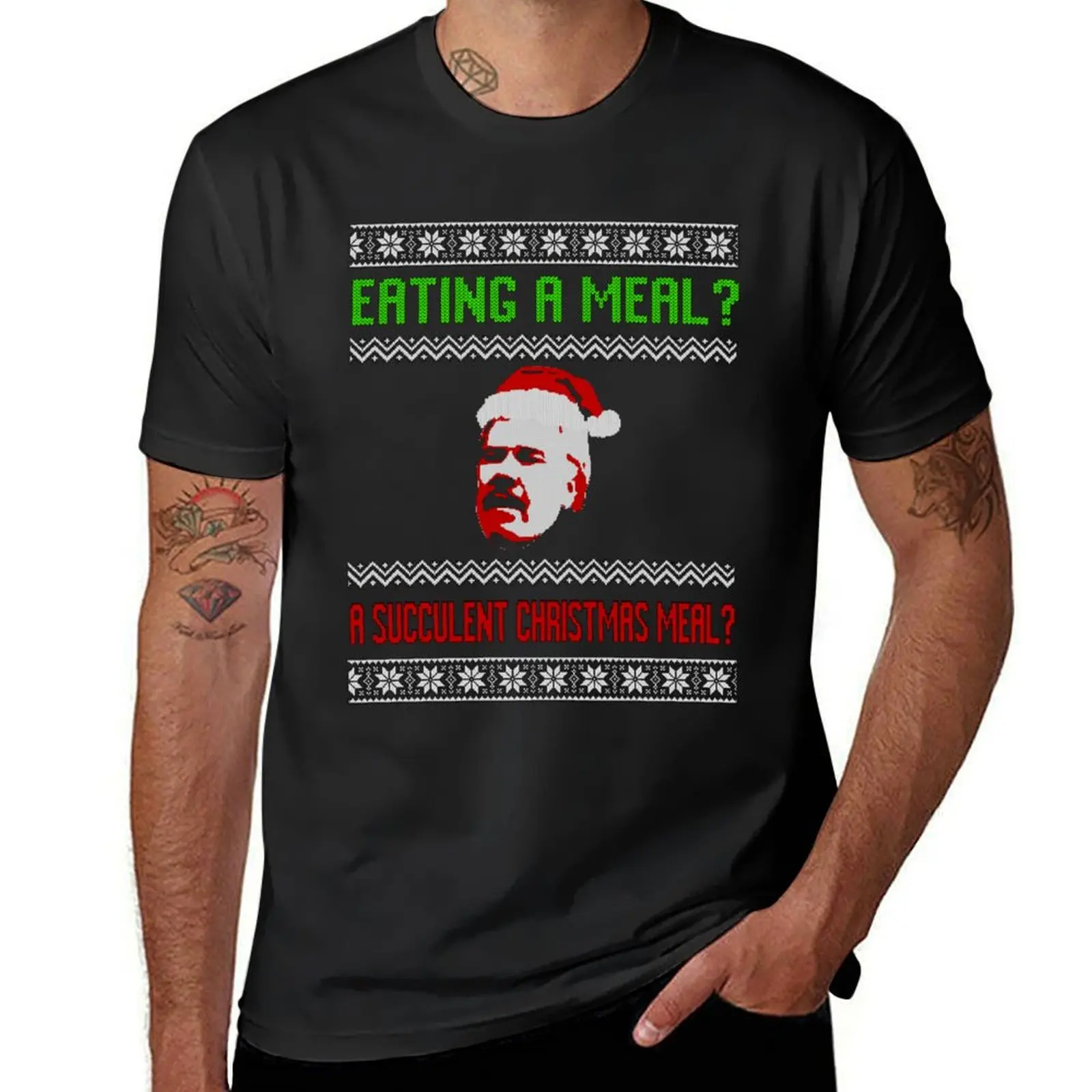 

Eating a MEAL A SUCCULENT CHRISTMAS MEAL T-Shirt customs design your own tees T-shirts for men cotton