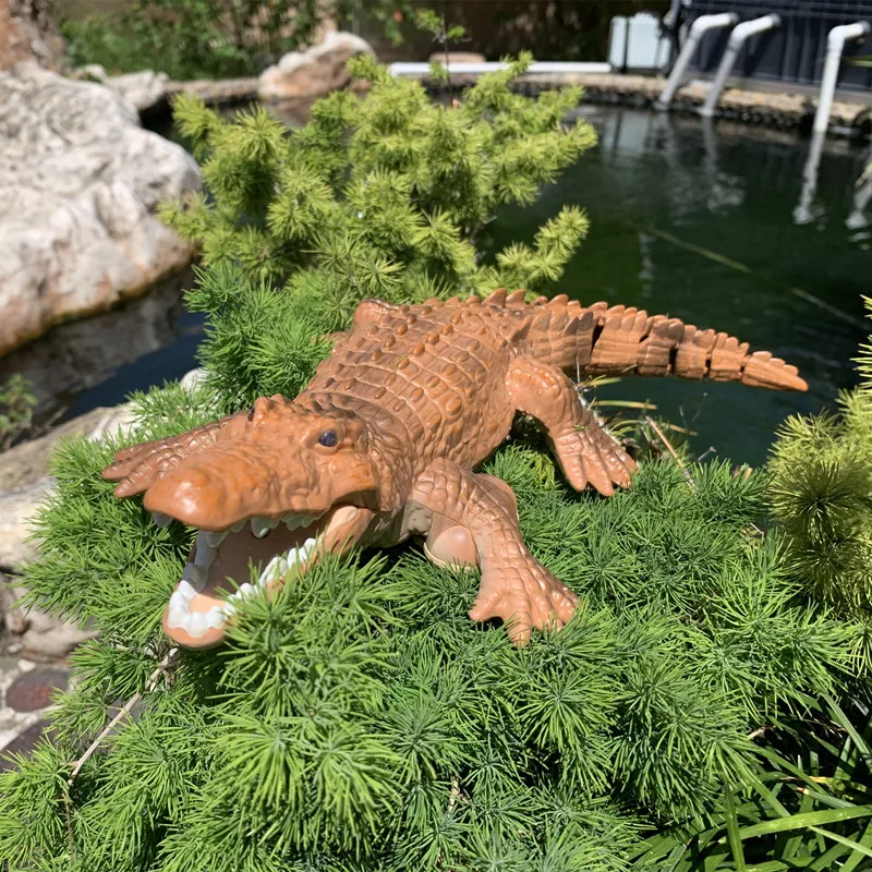 Rc Animals Crocodile Model Simulation Waterproof for Outdoor Lake Electric Remote Control Alligator Shark Children's Water Toys 4