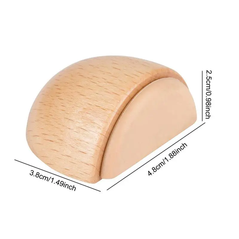 Creative Solid Wooden Door Stopper Non-Slip Stop Baby Protection Wedge Anti-collision Gate Decor Catch Floor Nail-free