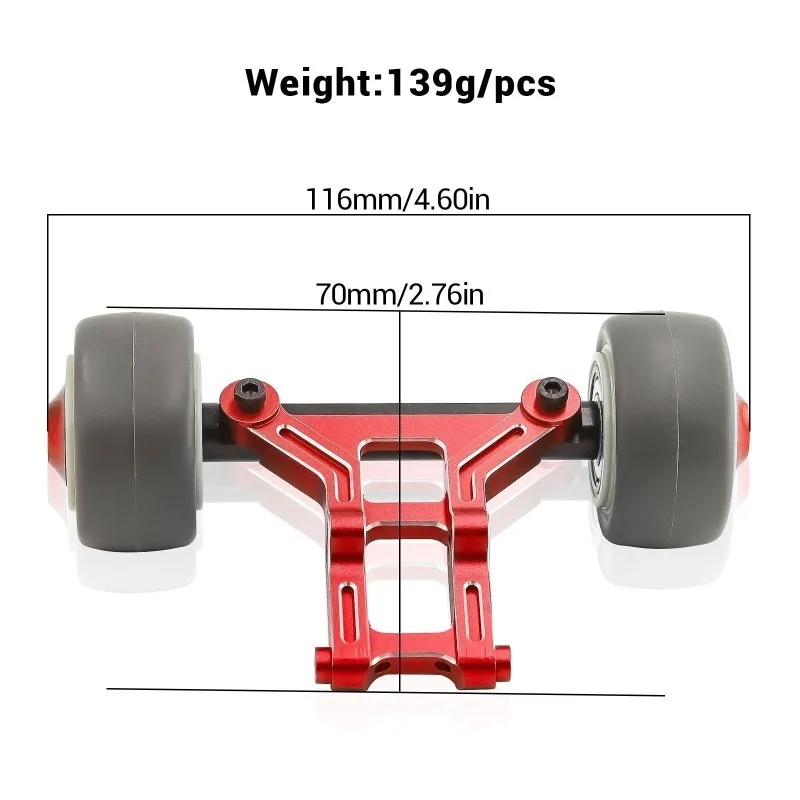 Barre de roue en métal pour voiture RC Arrma 1/8, installée sur un pneu de Kraton, vue d'ensemble