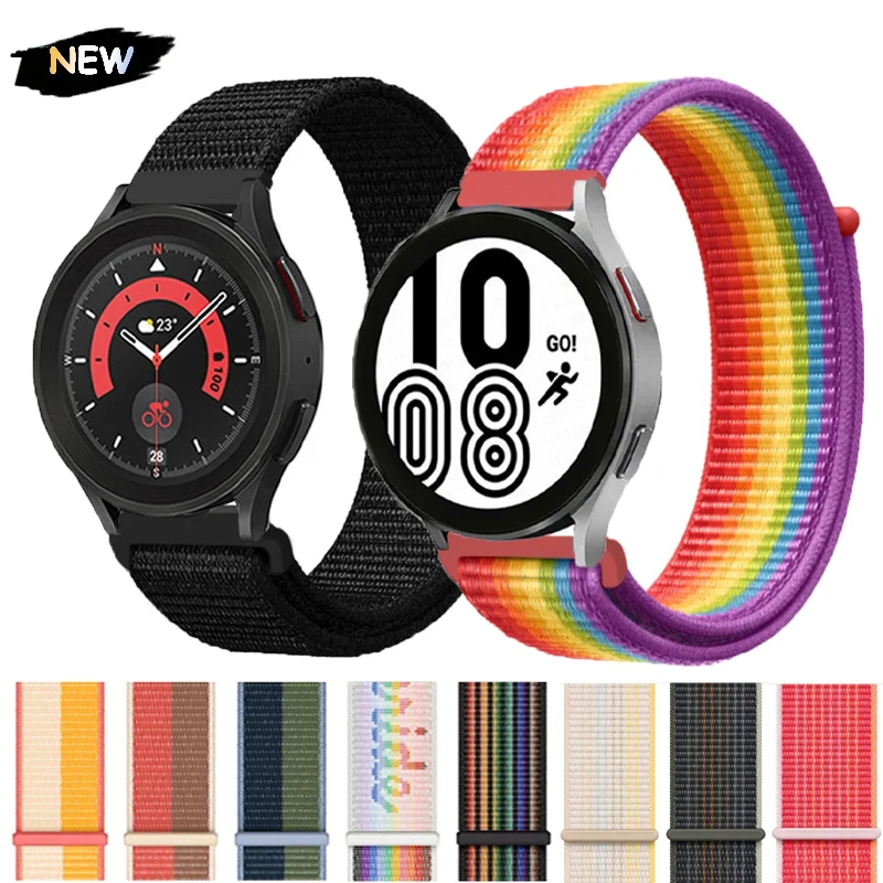 Cinturino Orologio In Nylon Setoso 20-22 Mm Con Stampa Righe E Sgancio Rapido - 5