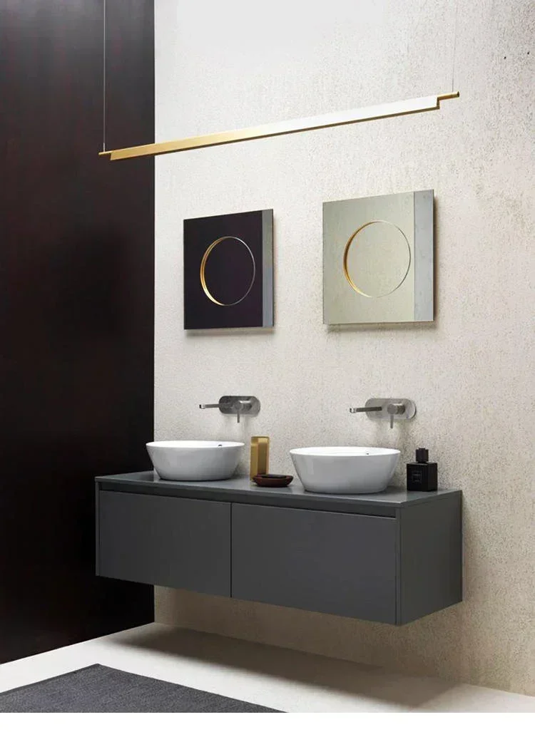 Description Picture 3 of itemCompendium Linear Pendant Lamp Art Led Linear pendant light Dining Table Kitchen Bar Long tube Pendant lamp