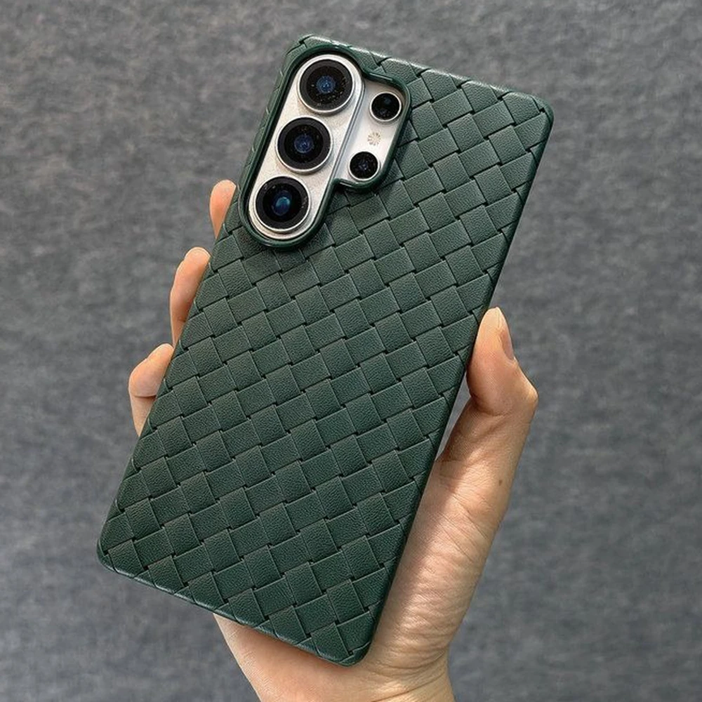 Ultra Leather Woven Heat Dissipating Slim Phone Case - Twill Soft Anti-Fall Back Cover