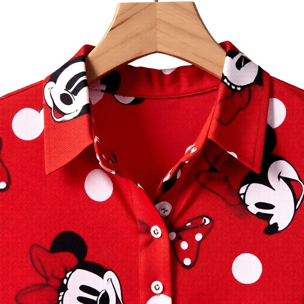 Abito da donna con stampa Disney Topolino, nuovo abbigliamento casual anime per donna, vestito a maniche corte alla moda 2026 - immagine 5
