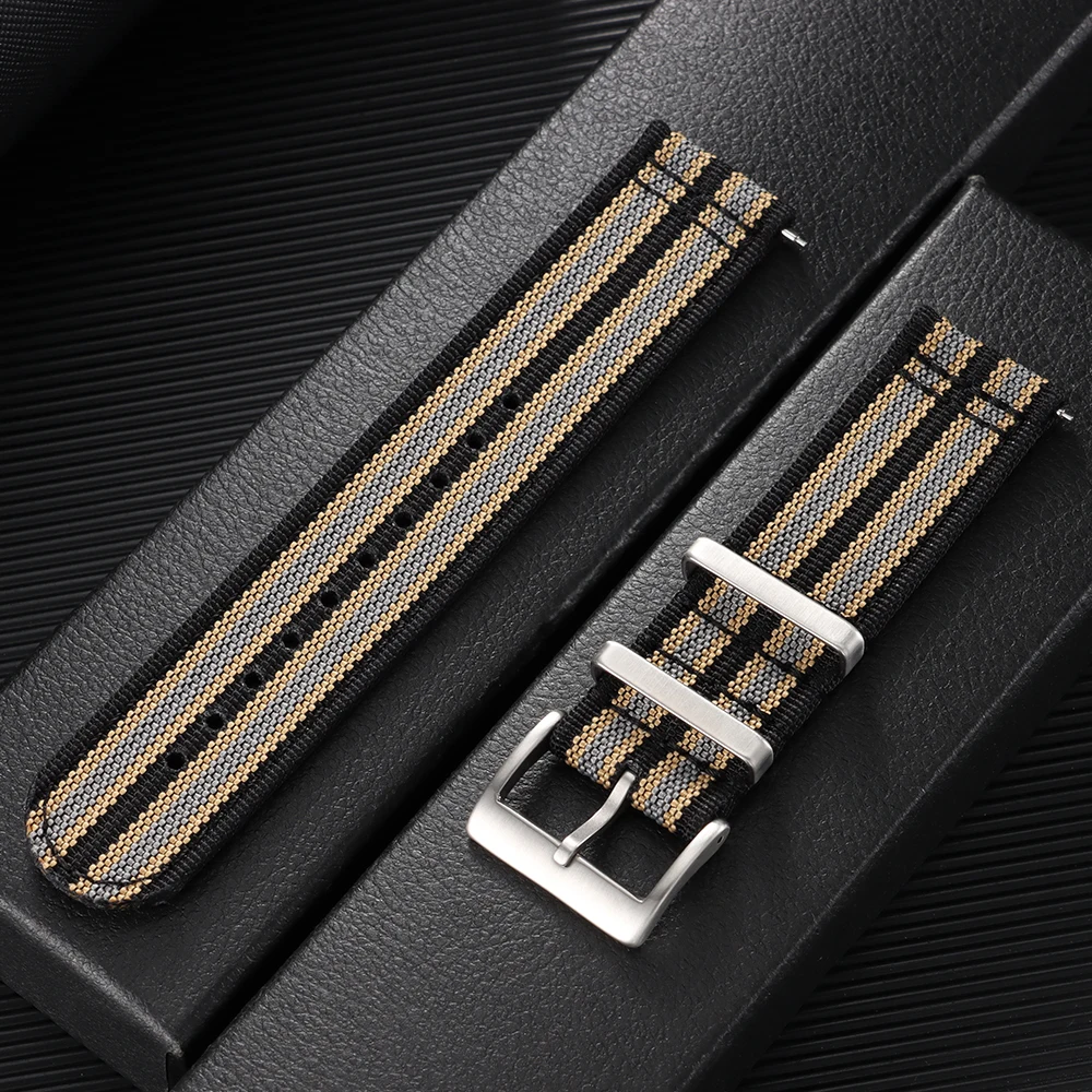 Premium Quick Release Canvas Nylon Watch Strap – Durable Replacement Band