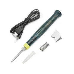 Fer à souder USB à température réglable 100 480 ℃ 5W, crayon de soudage électrique en acier inoxydable, travail à domicile, puissance thermique rapide 