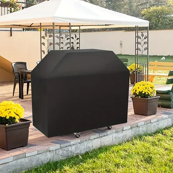 BBQ Cover Outdoor Dust Waterproof Weber Heavy Duty Grill Cover Rain Protective Outdoor Barbecue Cover Round 14