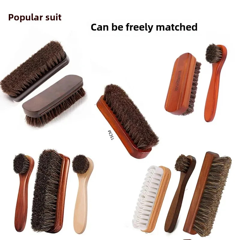 Chamois Leather Double-headed Brush for Shoe Polishing shoe brush