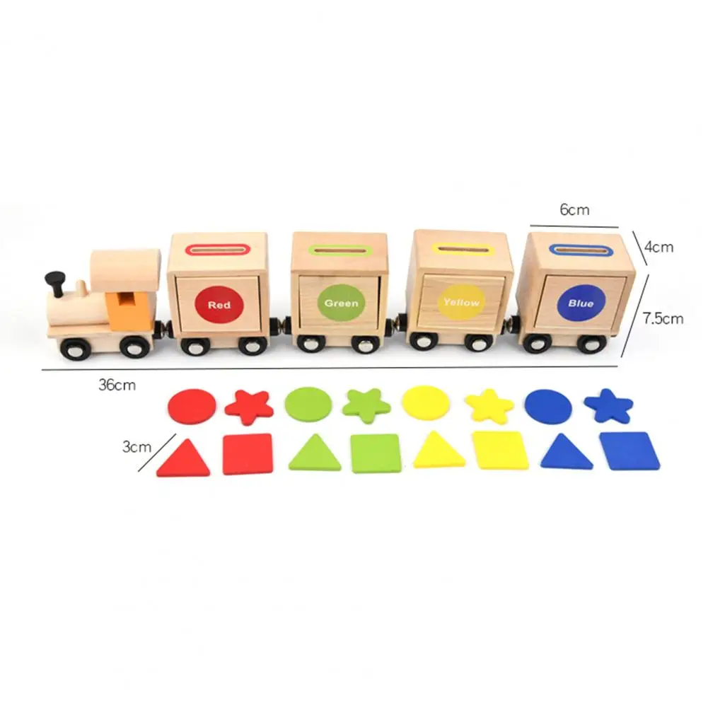 

Обучающая игрушка для детей, развивающая Магнитная деревянная игрушка-поезд для малышей, цветная развивающая игрушка для развития мелкой моторики