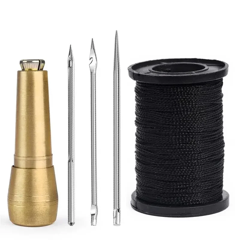 Leather Sewing Kit Leather Awl Set Replaceable Multifunctional Shoes Repair Tool Kit Punch Stitching Needles Leathercraft leather sewing kit leather sewing awl set leather tool leathercraft tools leather tools leather sewing tool set