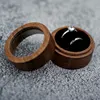 Wood Wedding Ring Case Box Natural Walnut Wooden Jewelry Display Box Organizer Earring Rings Holder Gift Packaging Boxes 3