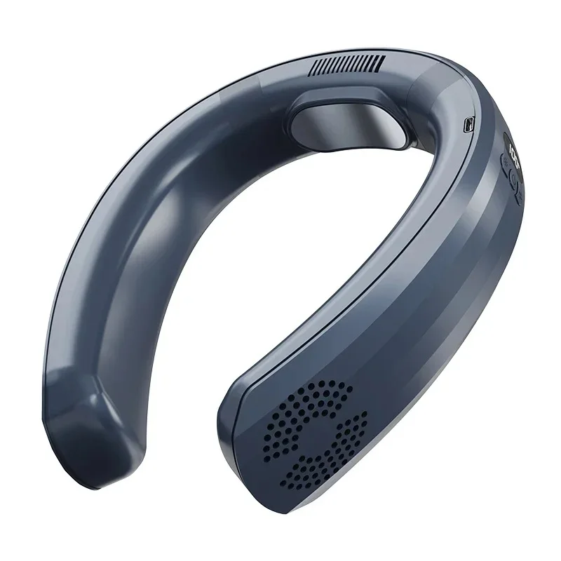 Portable Hands Free Wireless Neck Fan 4000mAh USB Rechargeable Bladeless 3-Speed Silent for Office Outdoor Travel
