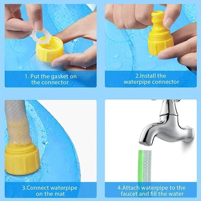 Sae721bb6c2aa494d8d85e7df5753605ah.jpg 170cm Summer Dog Toy Splash Sprinkler Pad Pet Swimming Pool Interactive for Pet Children Interactive Outdoor Play Water Mat Toys