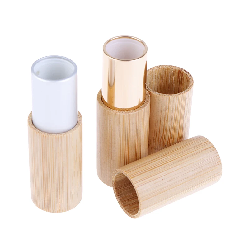 

4G Bamboo Lipstick Tube Top Grade Lip Balm Sub Package DIY Empty Lip Container